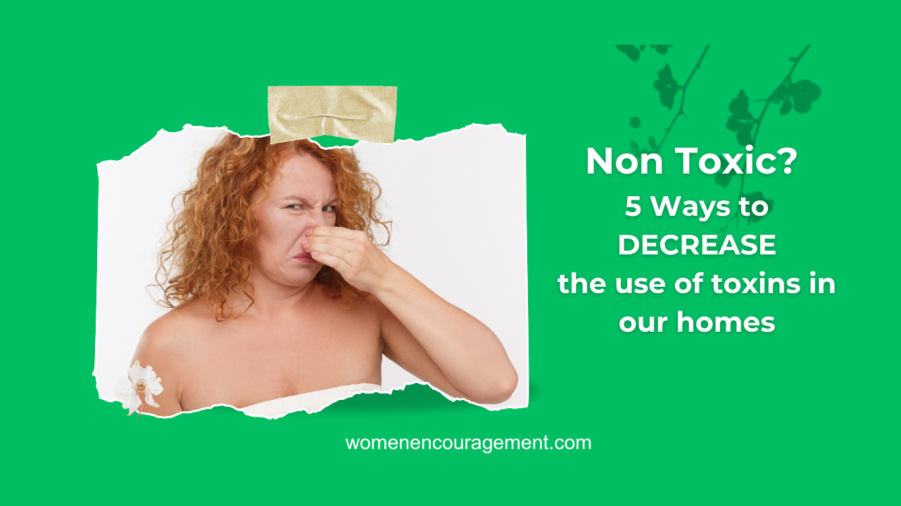Woman plugging her nose.